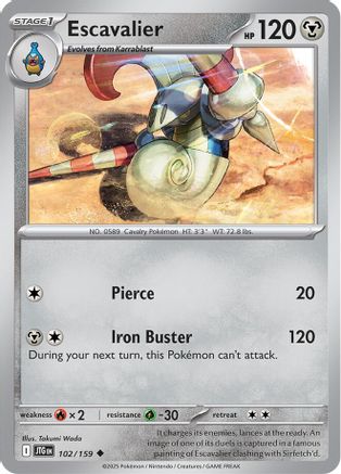 Escavalier 102/159 - Reverse Holofoil Journey Together - Uncommon