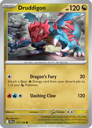 Druddigon 115/159 - Reverse Holofoil Journey Together - Common