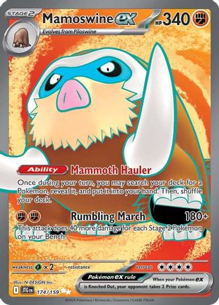 Mamoswine ex 174/159 - Holofoil Journey Together - Ultra Rare