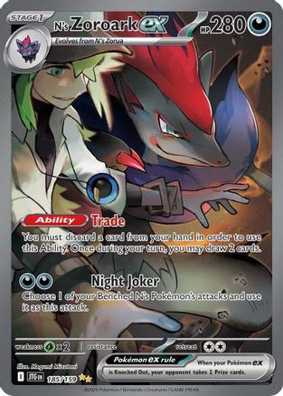 N's Zoroark ex 185/159 - Holofoil Journey Together - Special Illustration Rare