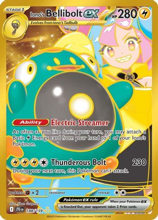 Iono's Bellibolt ex 188/159 - Holofoil Journey Together - Hyper Rare