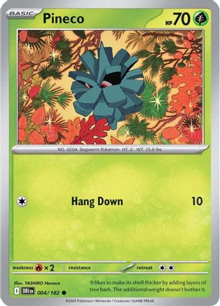 Pineco 004/182 - Reverse Holofoil Destined Rivals - Common