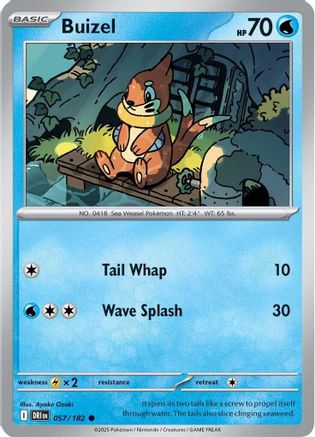 Buizel 057/182 - Reverse Holofoil Destined Rivals - Common