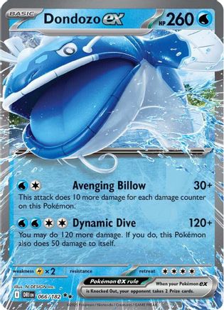 Dondozo ex 066/182 - Holofoil Destined Rivals