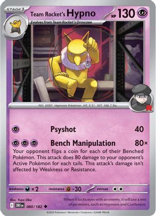Team Rocket's Hypno 080/182 Destined Rivals - Uncommon