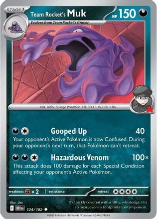Team Rocket's Muk 124/182 - Reverse Holofoil Destined Rivals - Uncommon