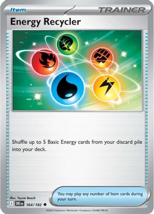 Energy Recycler 164/182 - Reverse Holofoil Destined Rivals - Uncommon