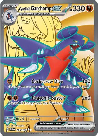 Cynthia's Garchomp ex 215/182 - Holofoil Destined Rivals
