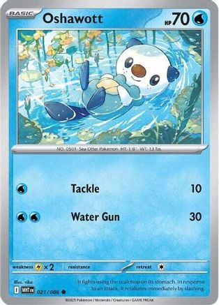Oshawott 021/086 - Reverse Holofoil White Flare