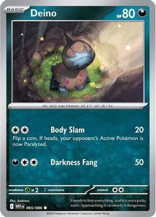 Deino 065/086 - Reverse Holofoil SV White Flare
