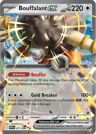 Bouffalant ex 077/086 - Holofoil White Flare