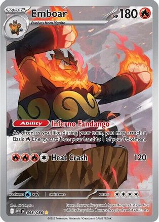 Emboar 098/086 - Holofoil White Flare