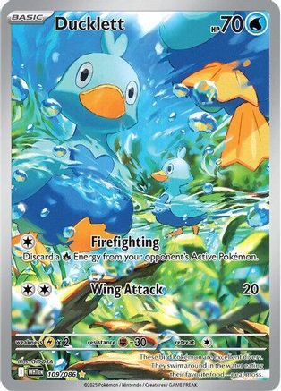 Ducklett 109/086 - Holofoil White Flare