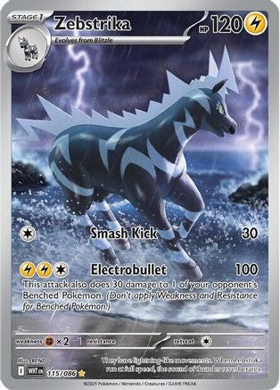 Zebstrika 115/086 - Holofoil White Flare