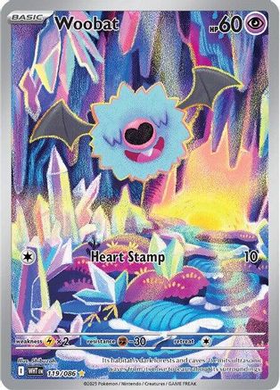 Woobat 119/086 - Holofoil White Flare