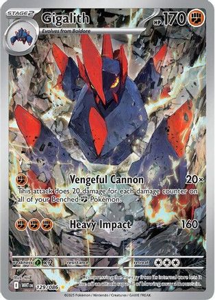 Gigalith 129/086 - Holofoil White Flare