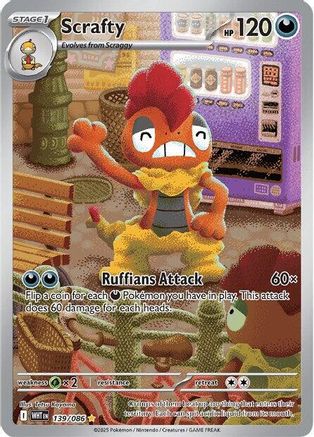 Scrafty 139/086 - Holofoil White Flare