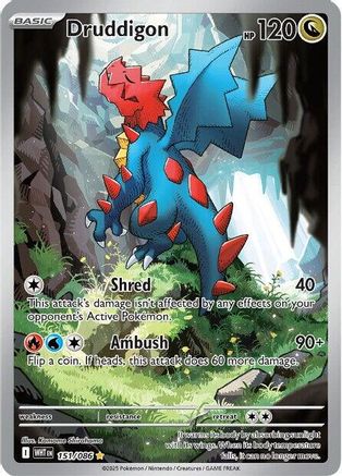Druddigon 151/086 - Holofoil SV White Flare