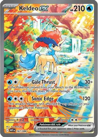 Keldeo ex 167/086 - Holofoil White Flare