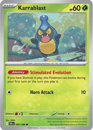 Karrablast 009/086 - Reverse Holofoil SV Black Bolt