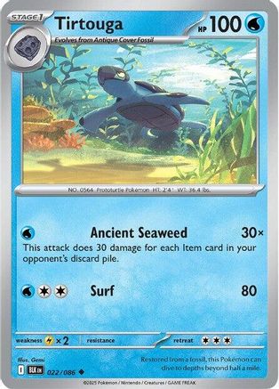 Tirtouga 022/086 - Reverse Holofoil Black Bolt