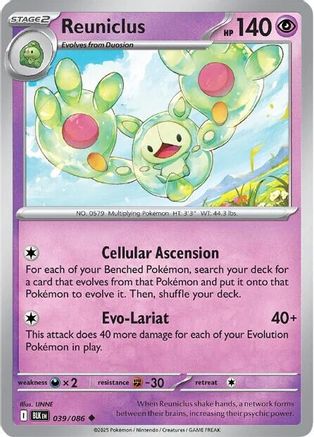Reuniclus 039/086 - Reverse Holofoil Black Bolt