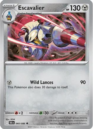 Escavalier 060/086 - Reverse Holofoil Black Bolt