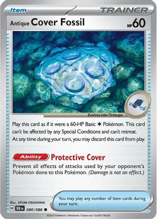 Antique Cover Fossil 080 - Reverse Holofoil Black Bolt