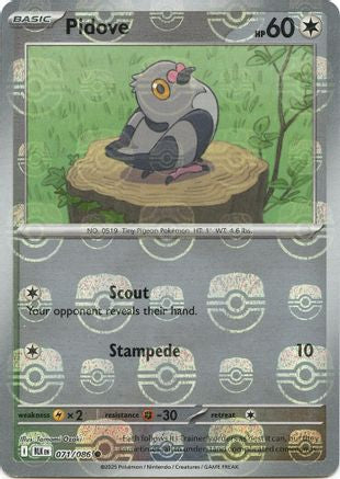 Pidove (Master Ball Pattern) 071/086 - Holofoil Black Bolt