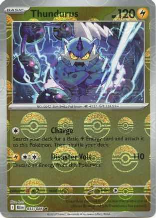 Thundurus (Poke Ball Pattern) 033/086 - Holofoil Black Bolt