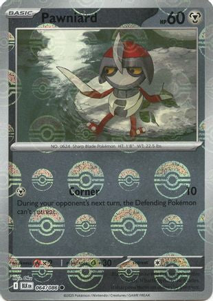 Pawniard (Poke Ball Pattern) 064/086 - Holofoil Black Bolt