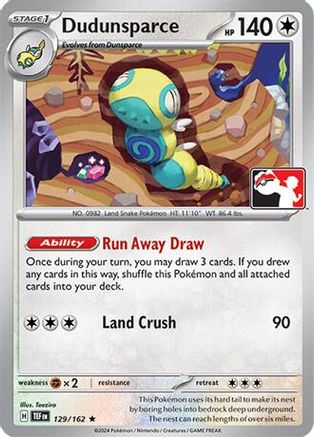 Dudunsparce 129 - Holofoil Prize Pack Series Cards