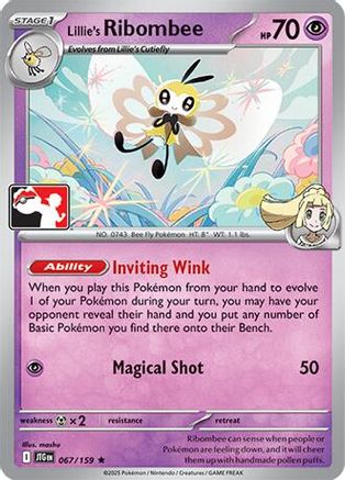 Lillie's Ribombee 067/159 - Holofoil Prize Pack Series Cards