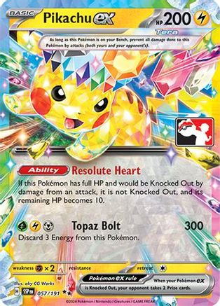 Pikachu ex 057/191 - Holofoil Prize Pack Series Cards