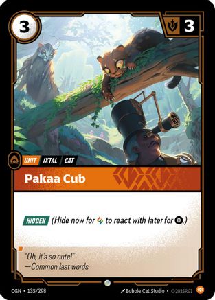 Pakaa Cub 135/298 - Origins