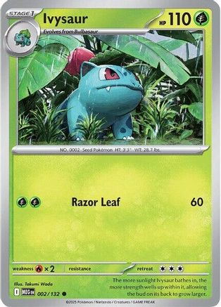 Ivysaur 002/132 - Reverse Holofoil Mega Evolution