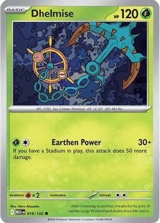 Dhelmise 018/132 - Reverse Holofoil Mega Evolution