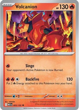 Volcanion 025/132 - Reverse Holofoil Mega Evolution