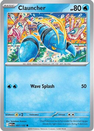 Clauncher 037/132 - Reverse Holofoil Mega Evolution