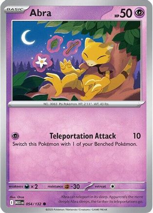Abra 054/132 - Reverse Holofoil Mega Evolution