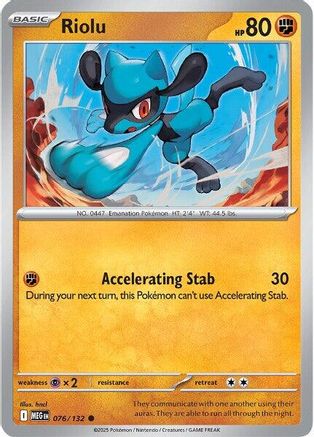 Riolu 076/132 - Reverse Holofoil Mega Evolution