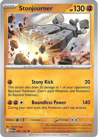 Stonjourner 081/132 - Reverse Holofoil Mega Evolution