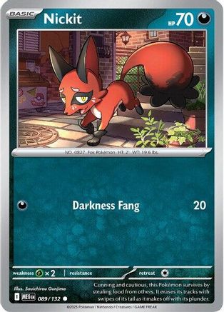 Nickit 089/132 - Reverse Holofoil Mega Evolution