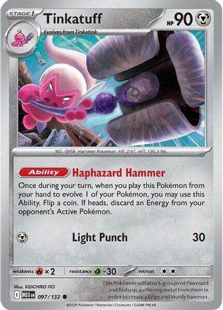 Tinkatuff 097/132 - Reverse Holofoil Mega Evolution
