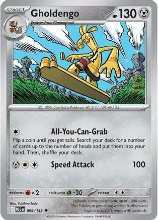 Gholdengo 099/132 - Reverse Holofoil Mega Evolution