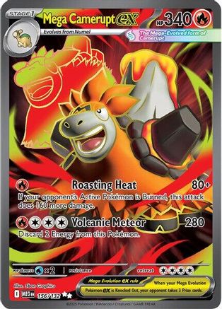 Mega Camerupt ex 156/132 - Holofoil Mega Evolution