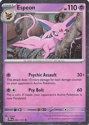 Espeon (Cosmos Holo) 033/131 - Holofoil Miscellaneous Cards & Products