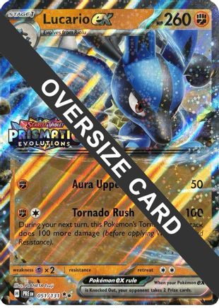 Lucario ex (Prismatic Evolutions Stamp) 051 - Holofoil Jumbo Cards