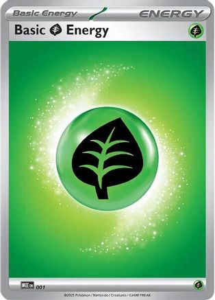 Basic Grass Energy 001 - Reverse Holofoil MEE Mega Evolution Energies