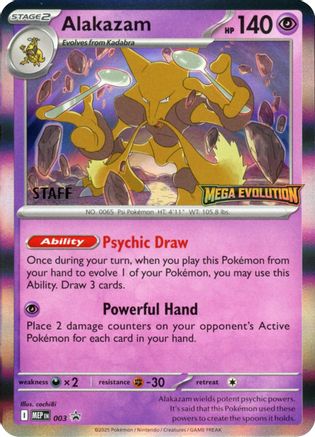 Alakazam (Staff) 003 - Holofoil Mega Evolution Promo